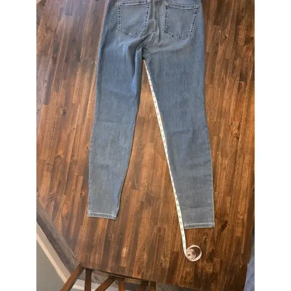 NWT Amazon Essentials Womens 12 Long Jeans Blue High Rise Skinny Stretch Denim - Picture 3 of 5